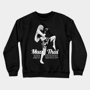 MMA Thai Boxing Girl Crewneck Sweatshirt